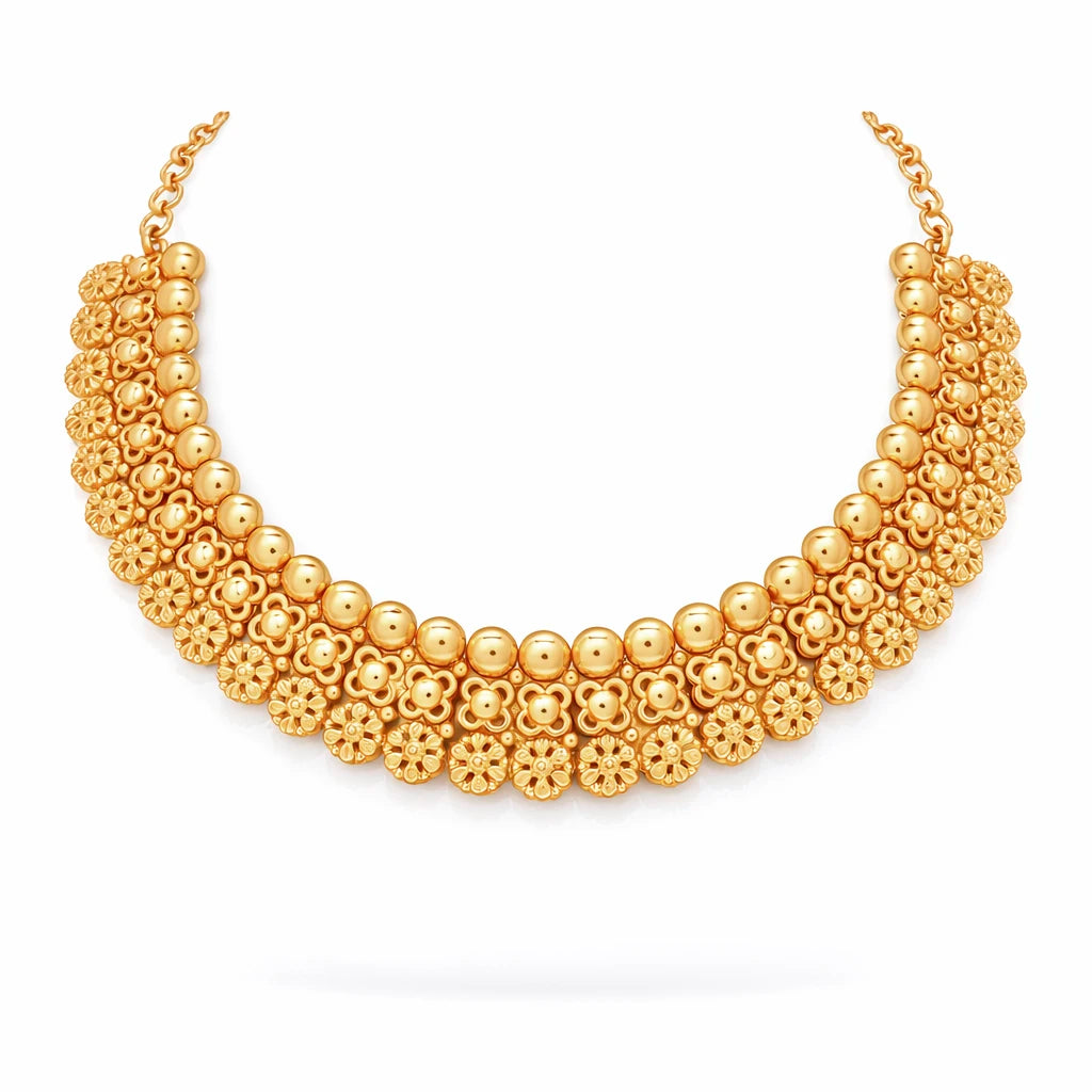 Geru Stone Necklace Short With Stud PGGRNSSR40-085, PGGRSTSR6-041