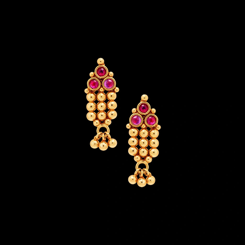 Geru Stone Necklace Short With Stud PSGRNSSR39R-038, PSGRHSTSR25R-081