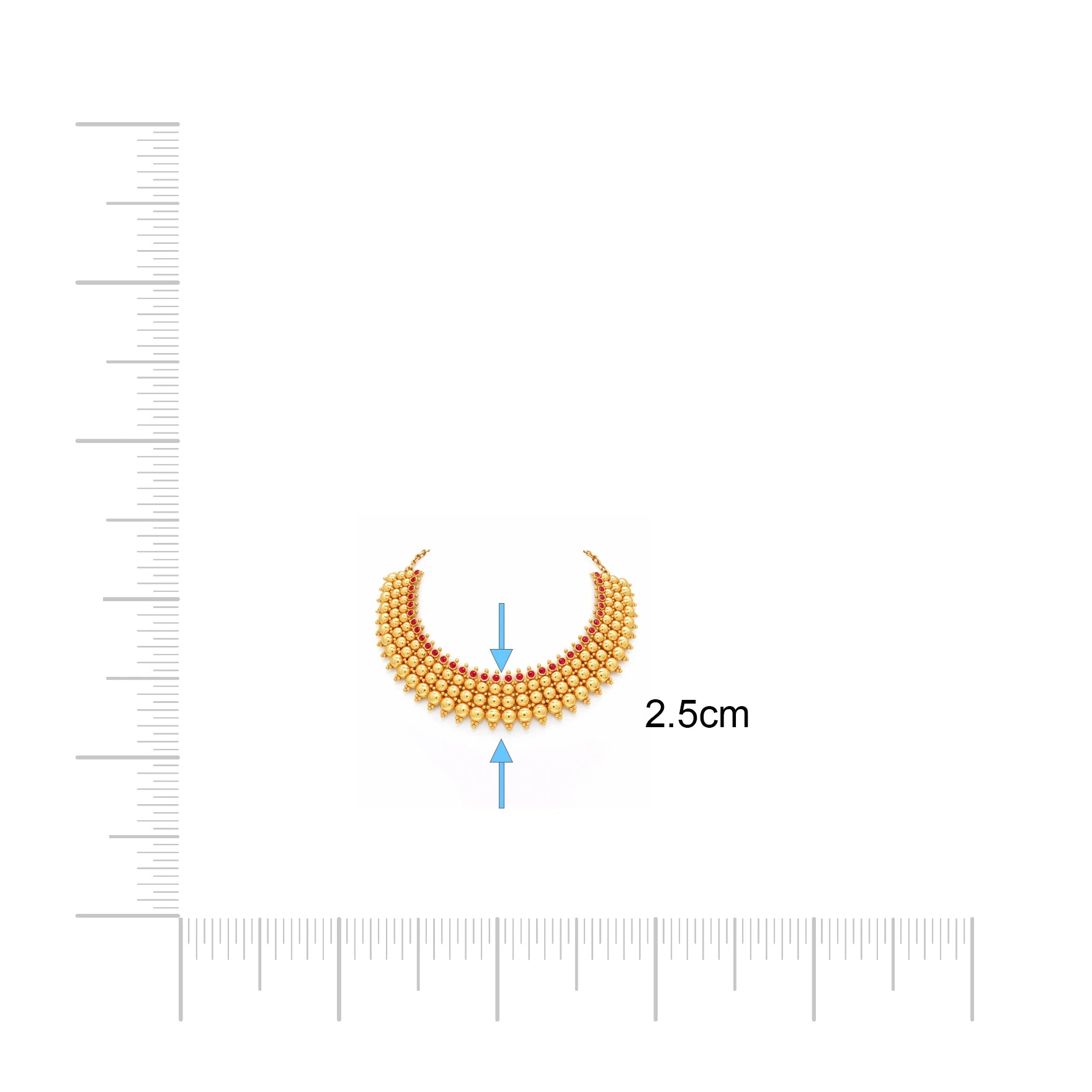 Geru Stone Necklace Short With Stud PSGRNSSR41R-038, PSGRSTSR6R-021