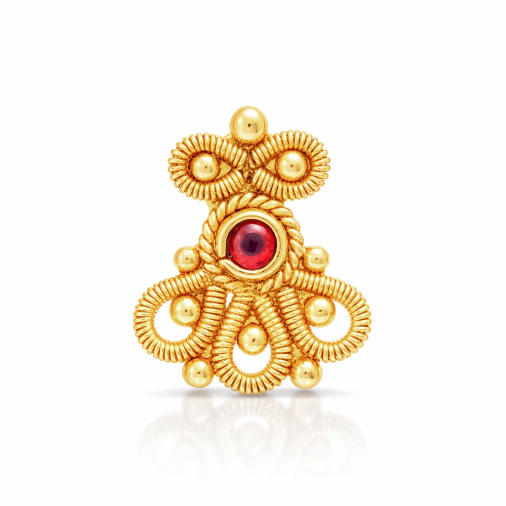 Geru Stone Necklace Short With Stud PSGRNSSR9R-088, PSGRSTSR35R-041