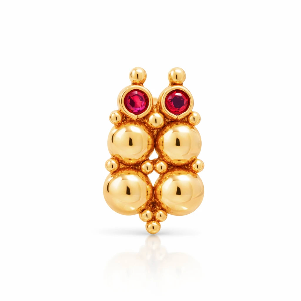 Geru Stone Necklace Short With Stud PSGRNSSR41R-038, PSGRSTSR6R-021
