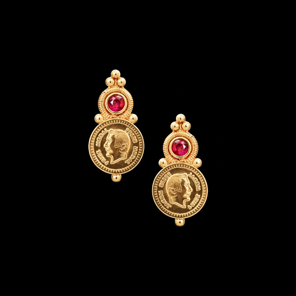 Geru Stone Necklace Short With Stud PSGRSTSR5R-021, PSGRNSSR40R-038