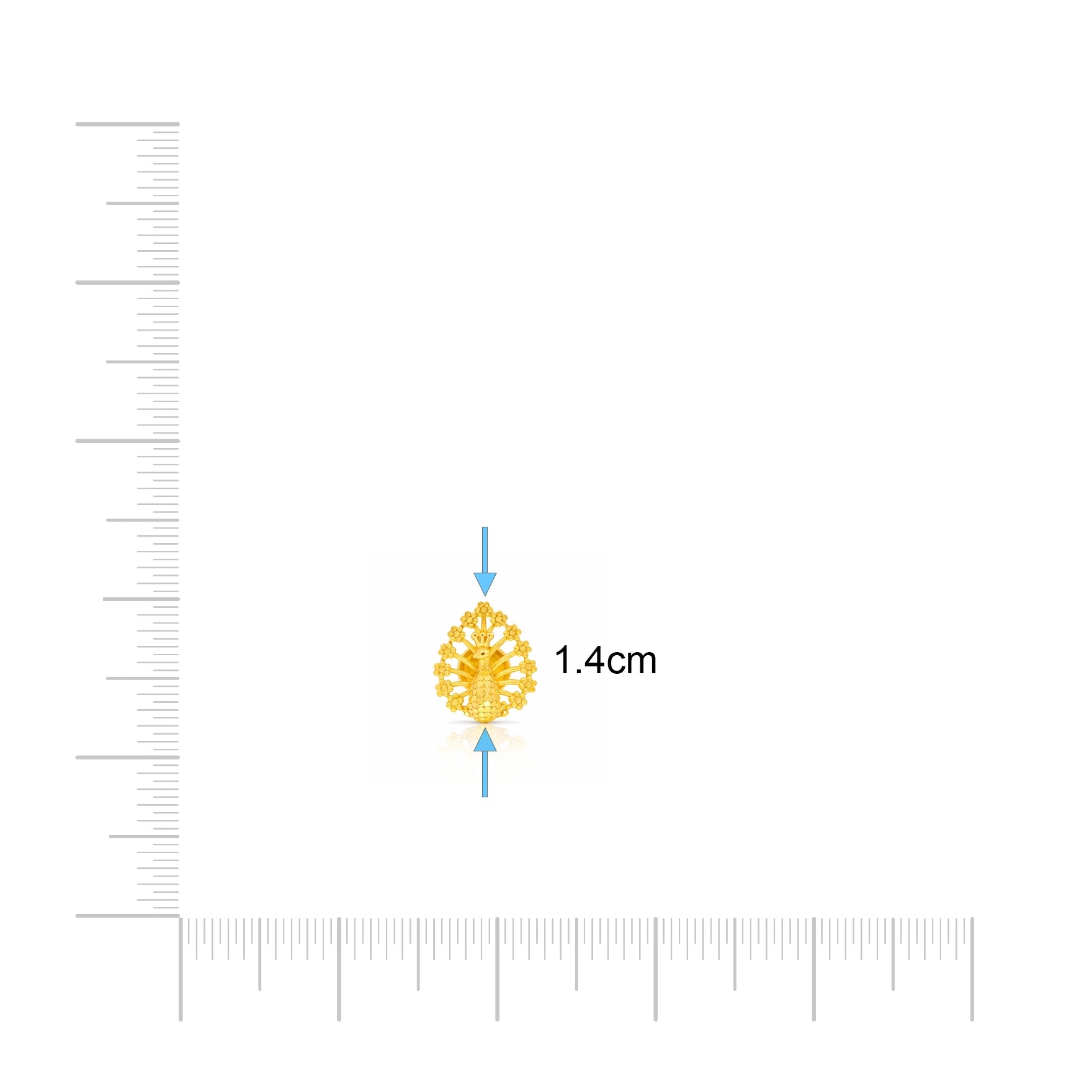 Golden Hanging Stud PGST130-09