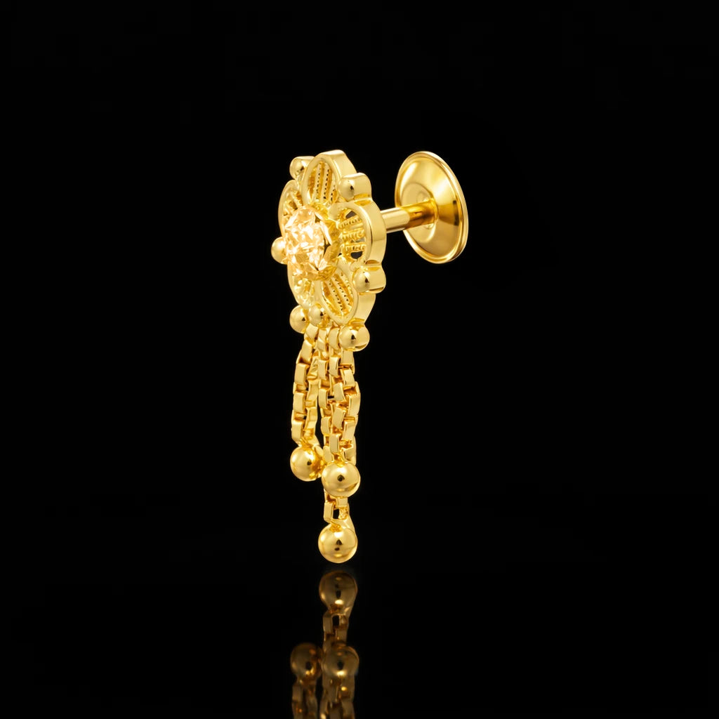 Golden Hanging Stud PGHST367-001