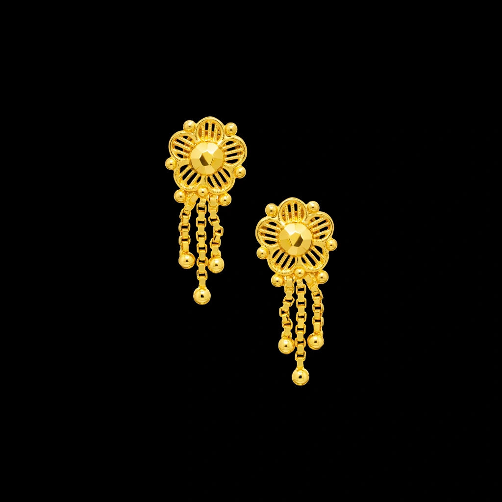 Golden Hanging Stud PGHST367-001