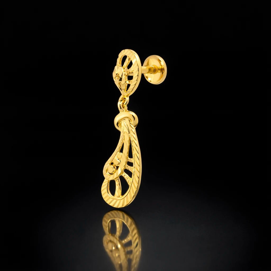 Golden Hanging Stud PGHST345-001