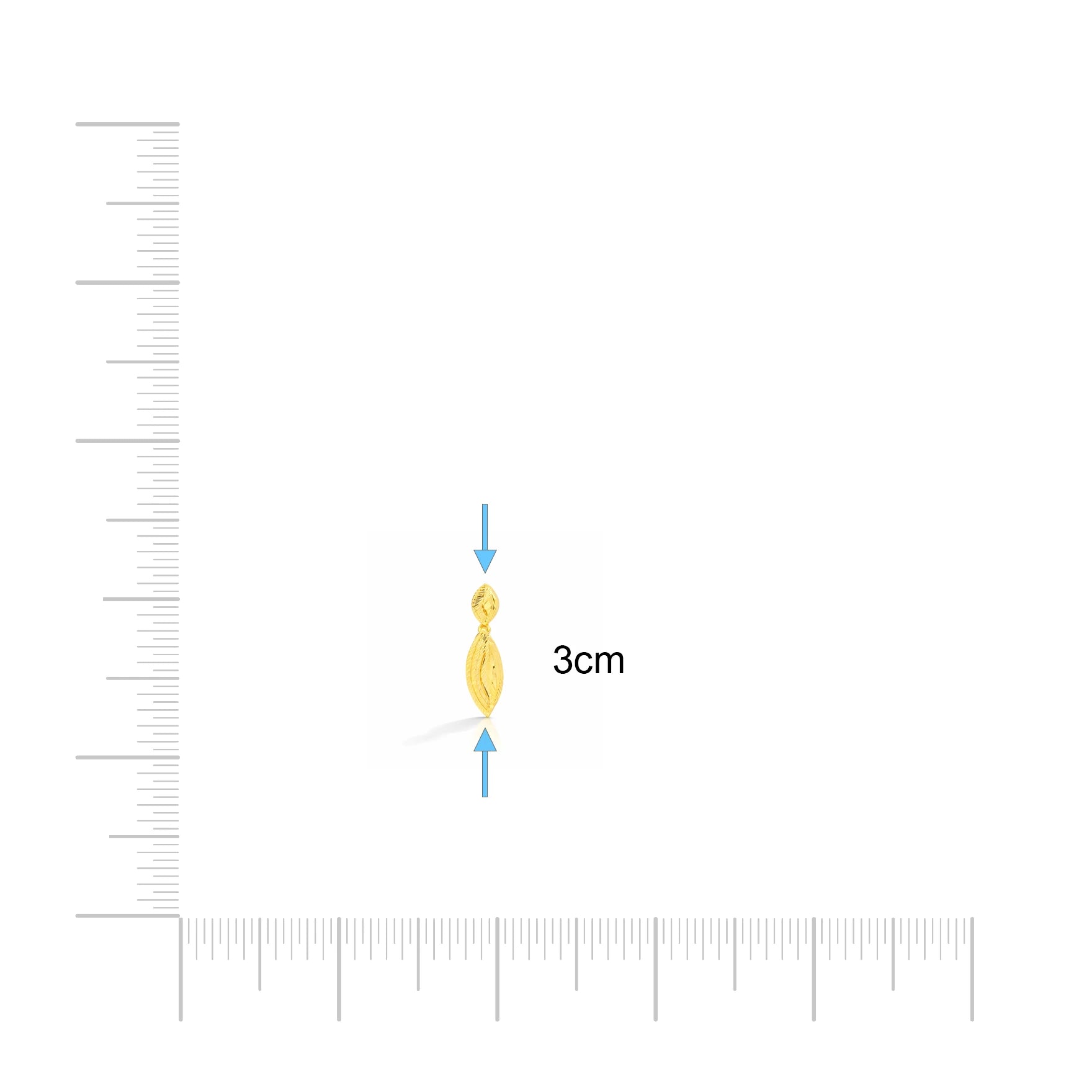Golden Hanging Stud PGHST351-001