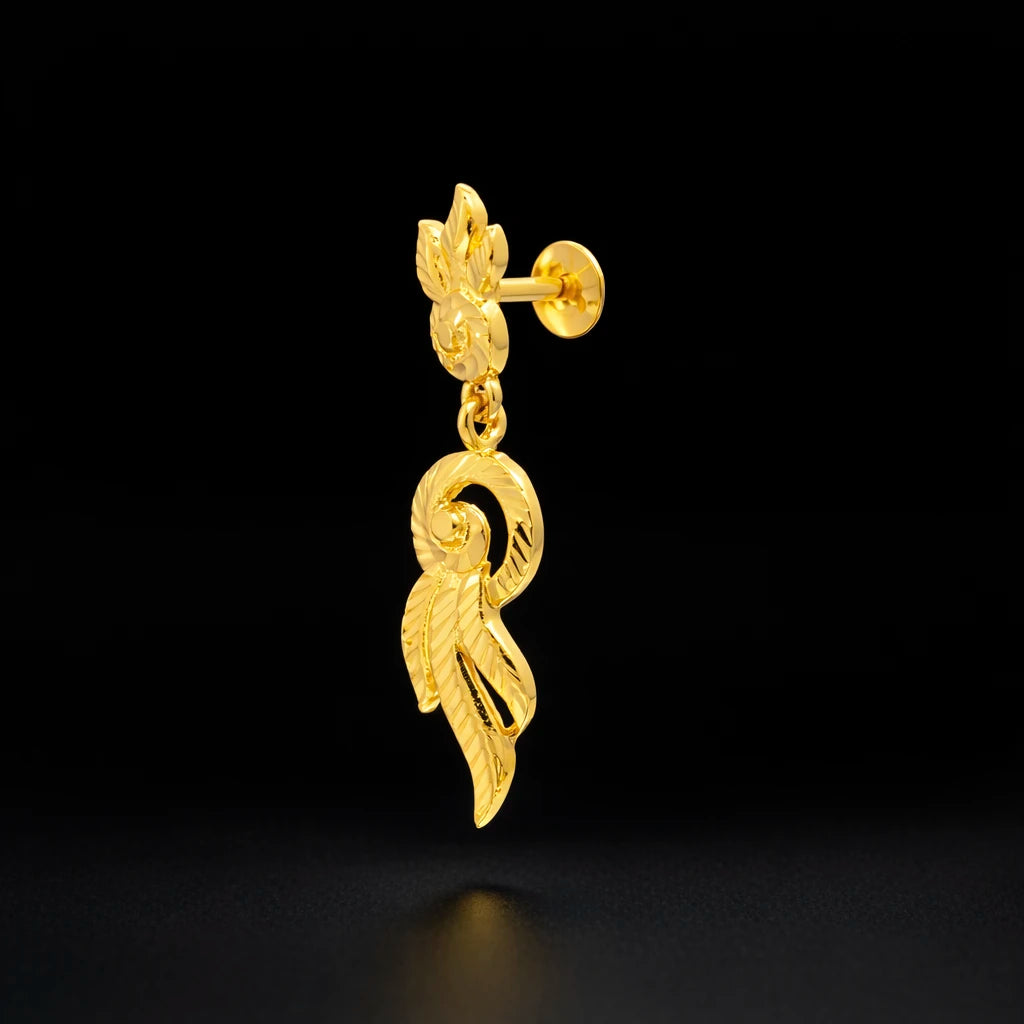 Golden Hanging Stud PGHST311-001