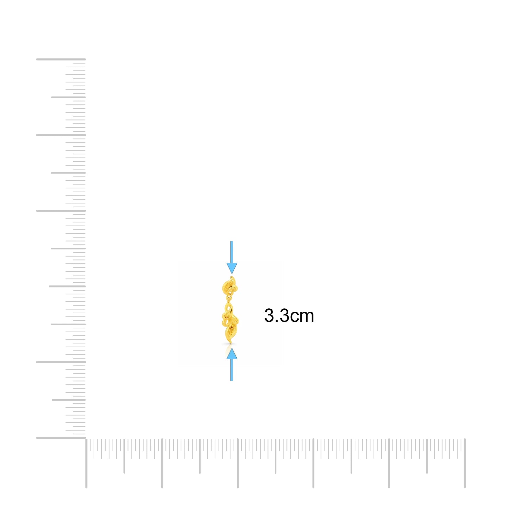 Golden Hanging Stud PGHST328-001
