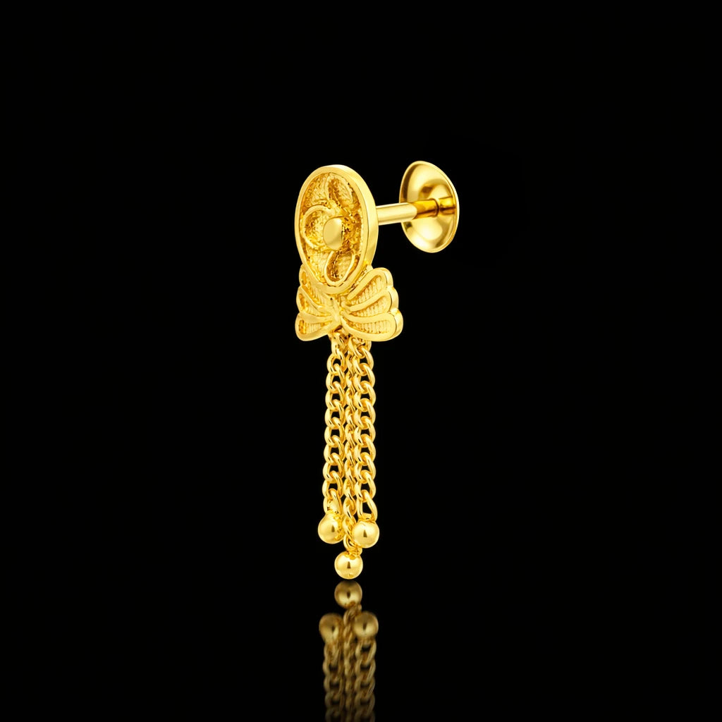 Golden Hanging Stud PGHST255-001
