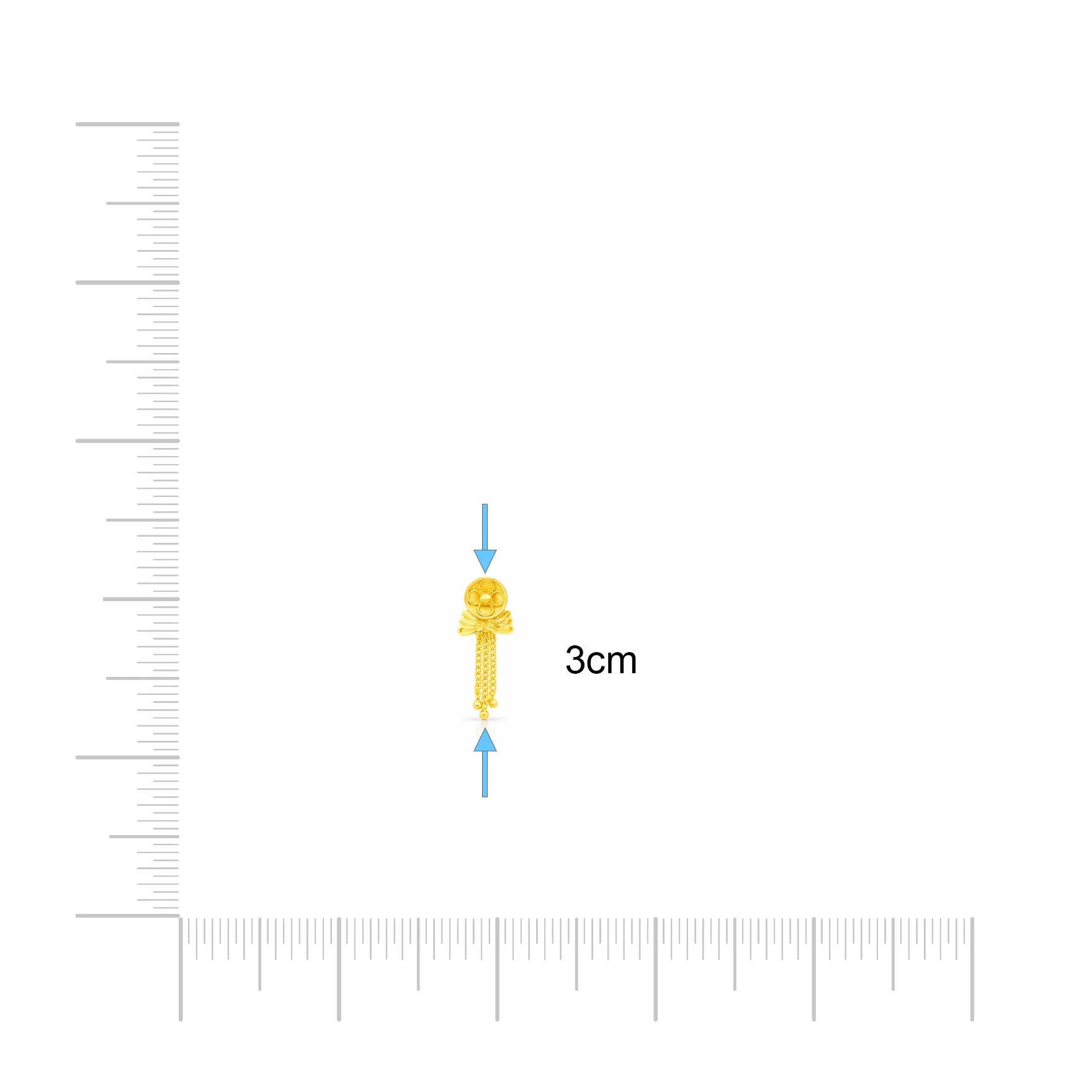 Golden Hanging Stud PGHST255-001