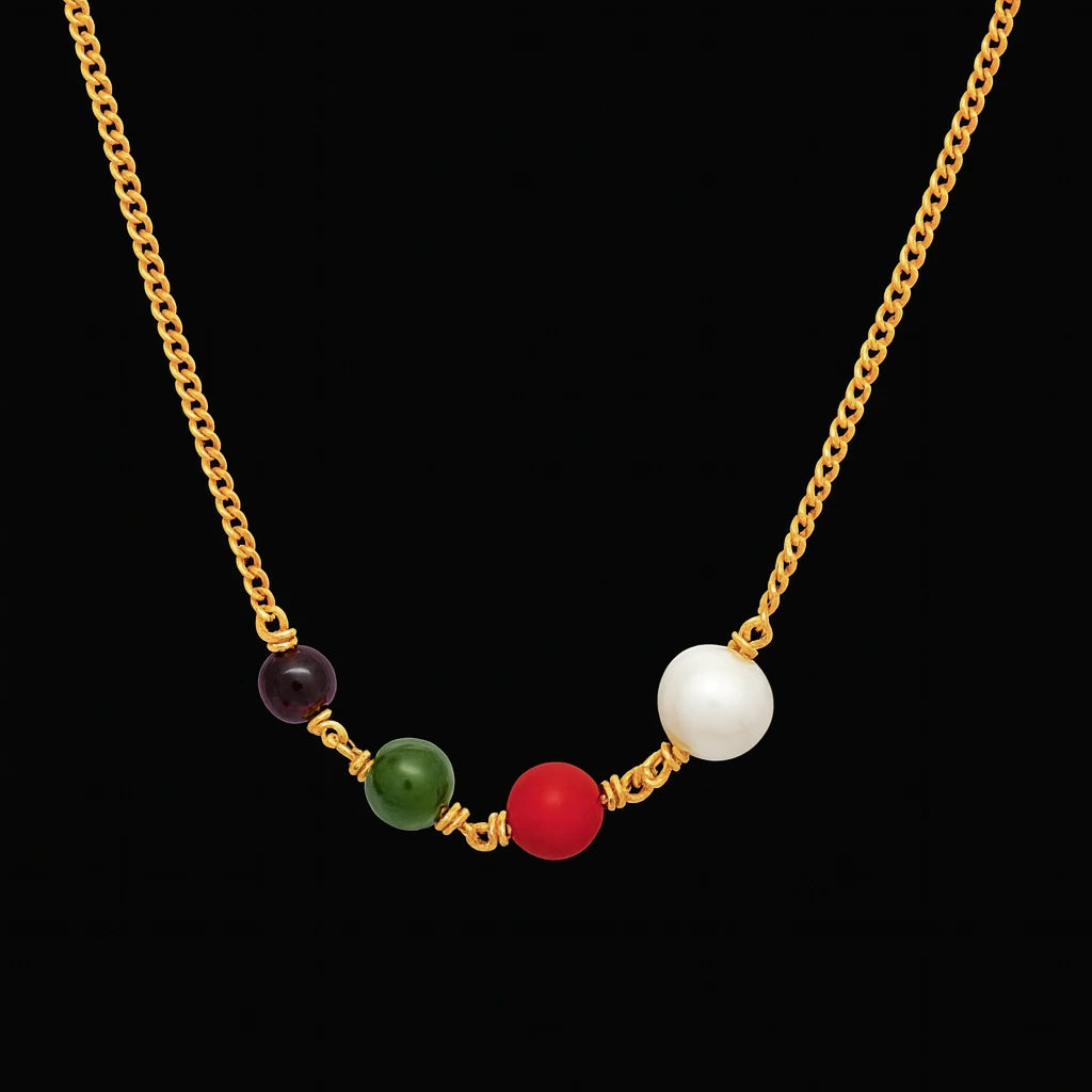 White Bead Necklace PPNS9M-083