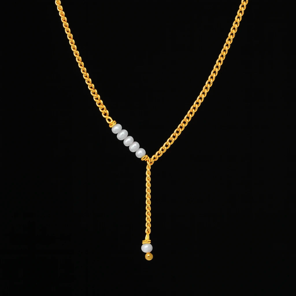 White Bead Necklace PPNS3P-073