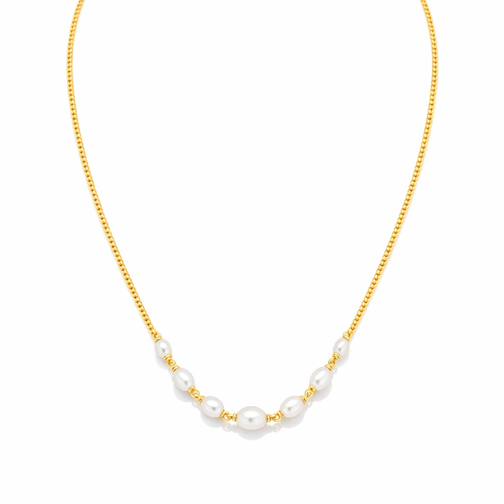 White Bead Necklace PPNS4P-024