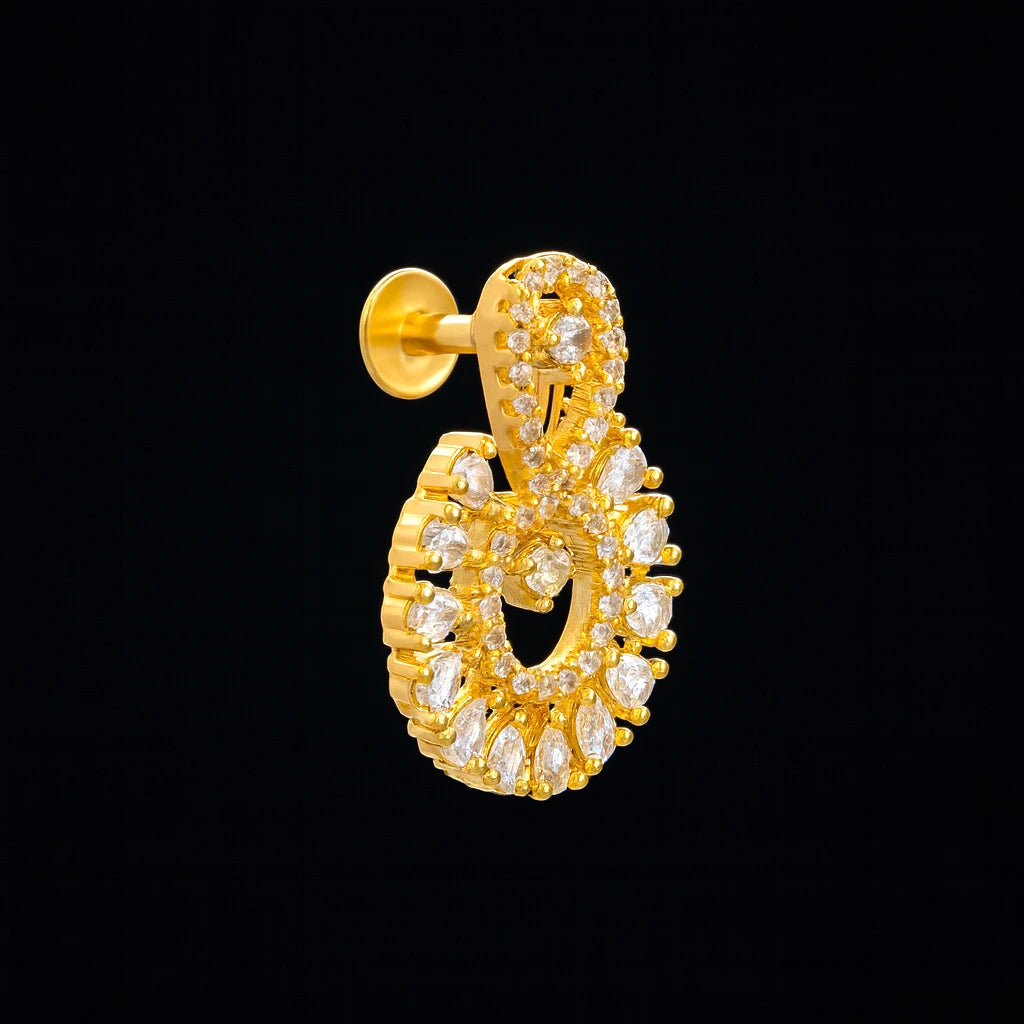 Golden Hanging Stud PSHST120W-061