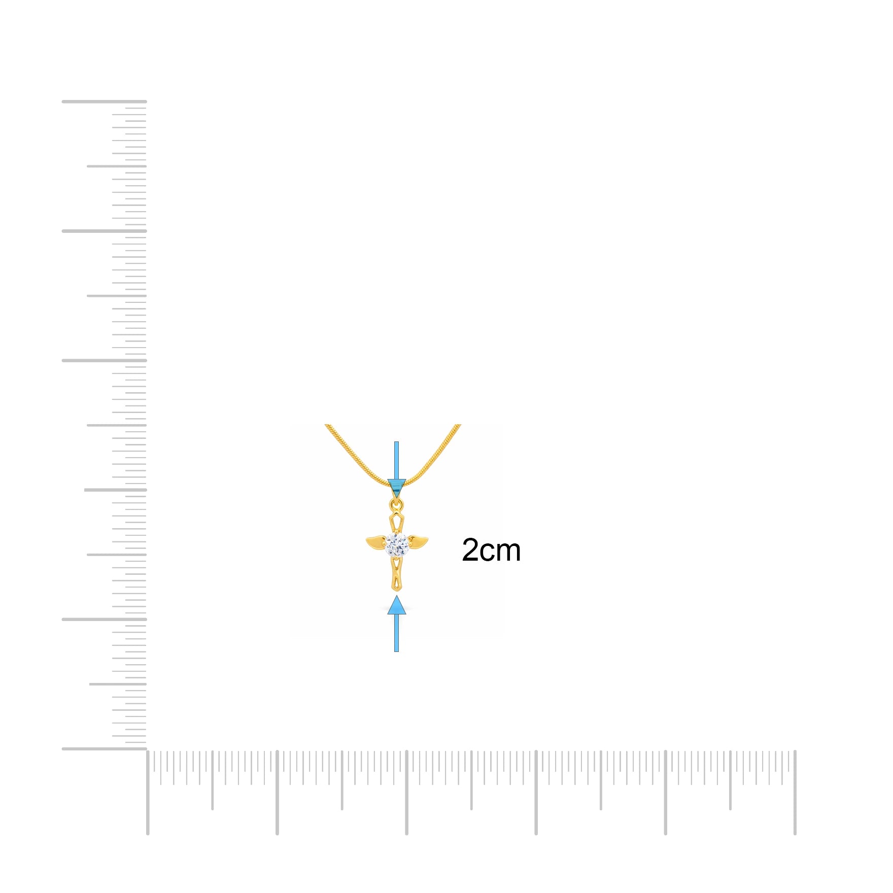 Stone Cross Pendant PSLT20W-07