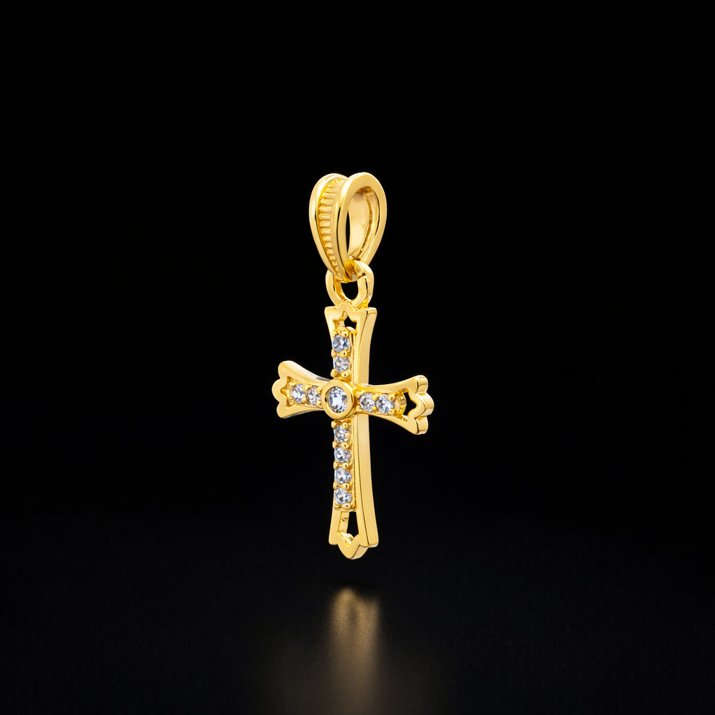 Stone Cross Pendant PSLT96W-031