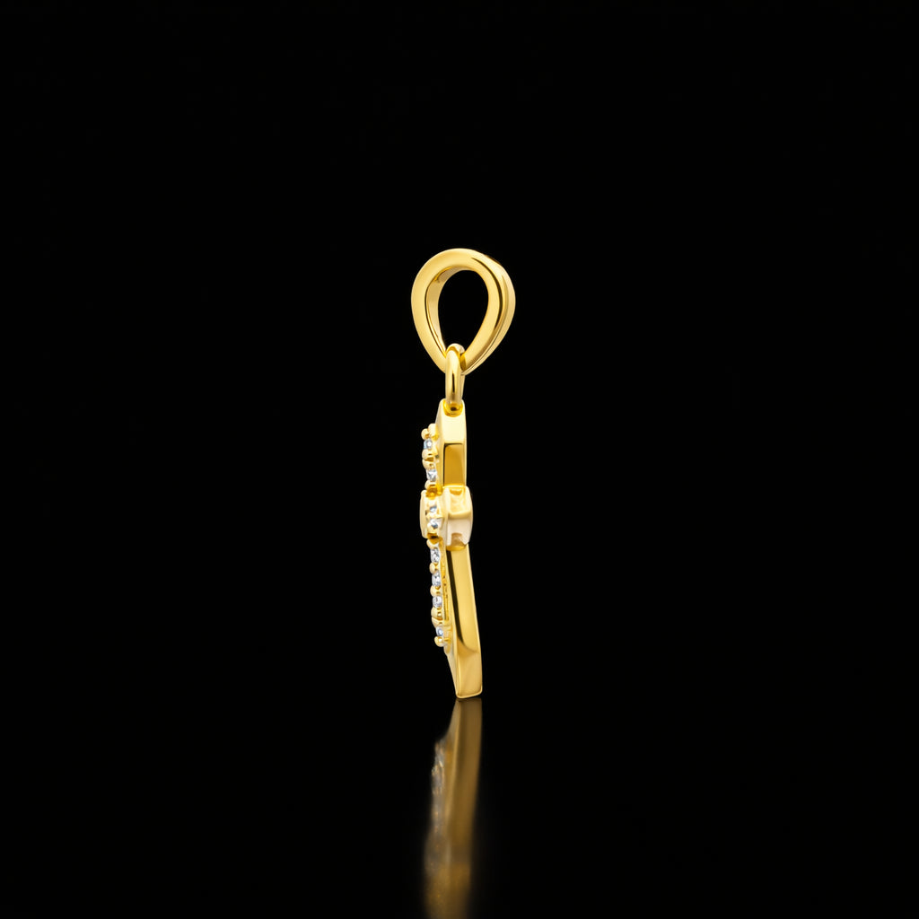 Stone Cross Pendant PSLT98W-031