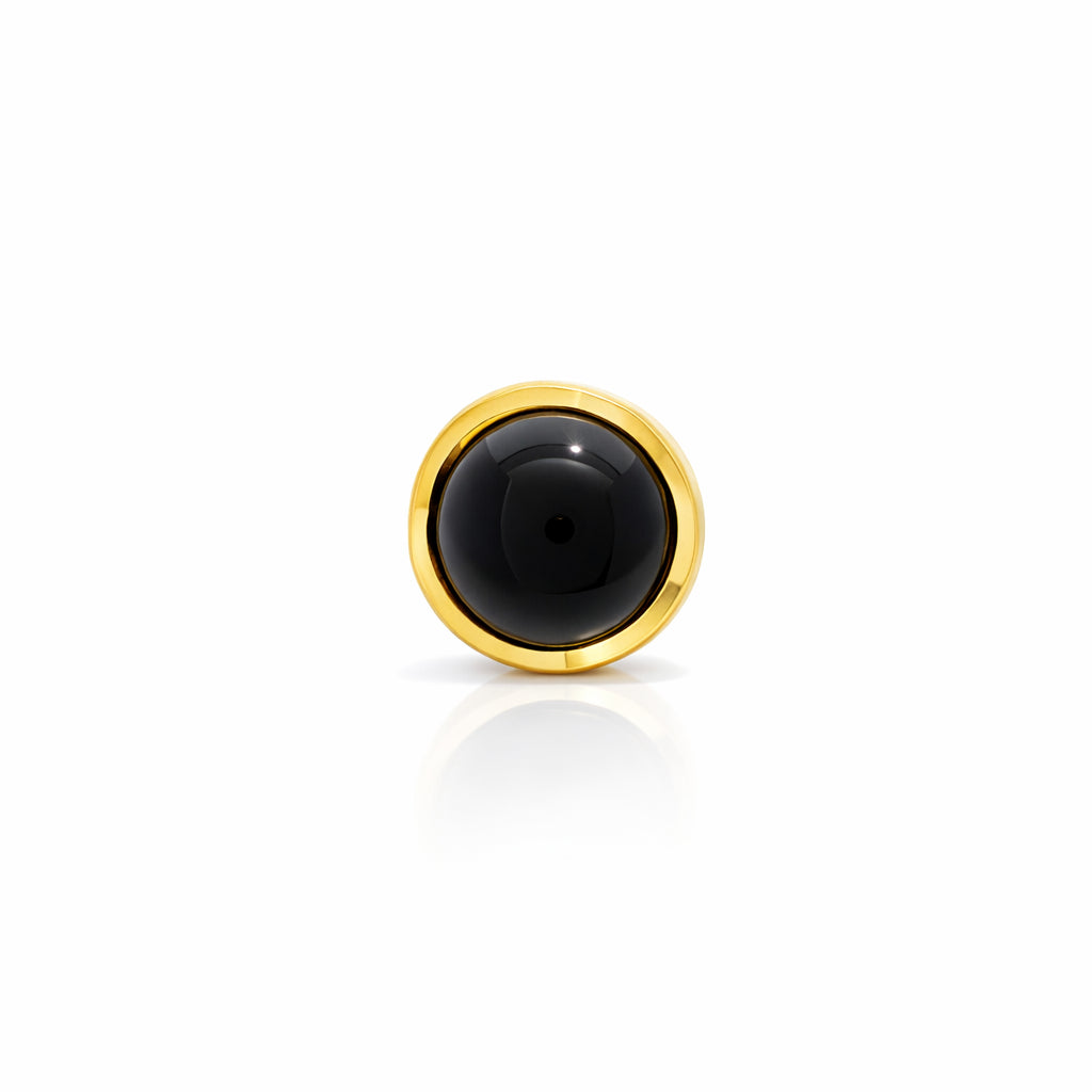 Black Bead gold stud PSST4BO-07