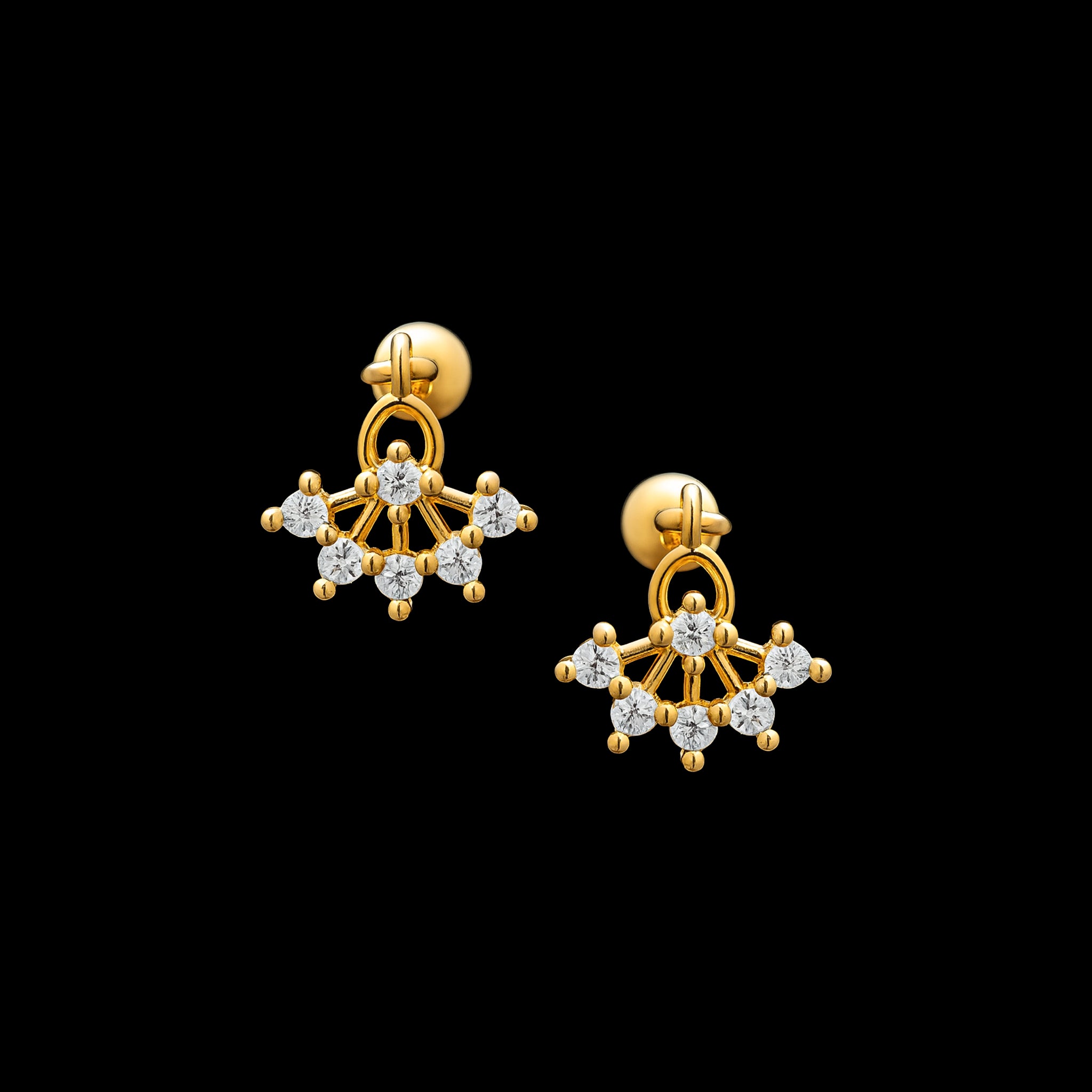Elegant Stone Stud Earrings