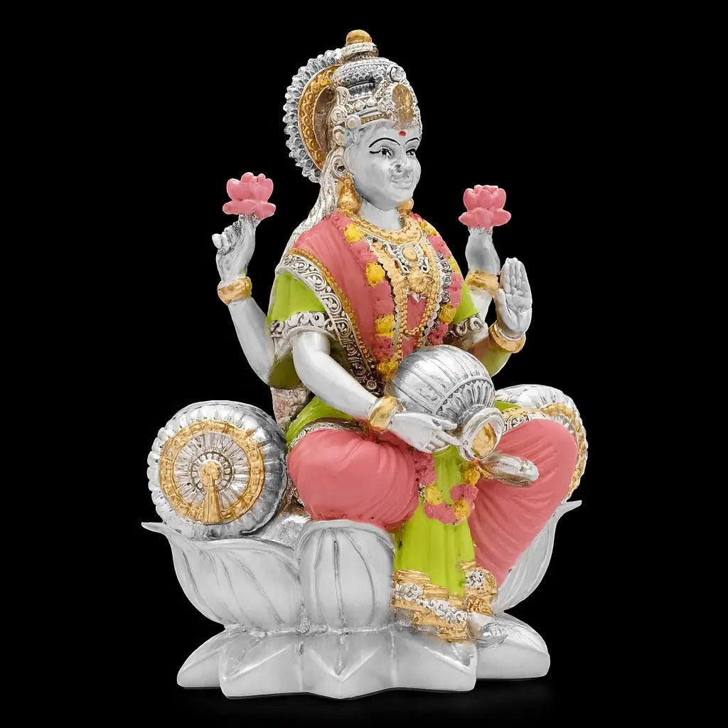 Blessings of Wealth – Lakshmi Lotus Sculpture PIDRSL24-005