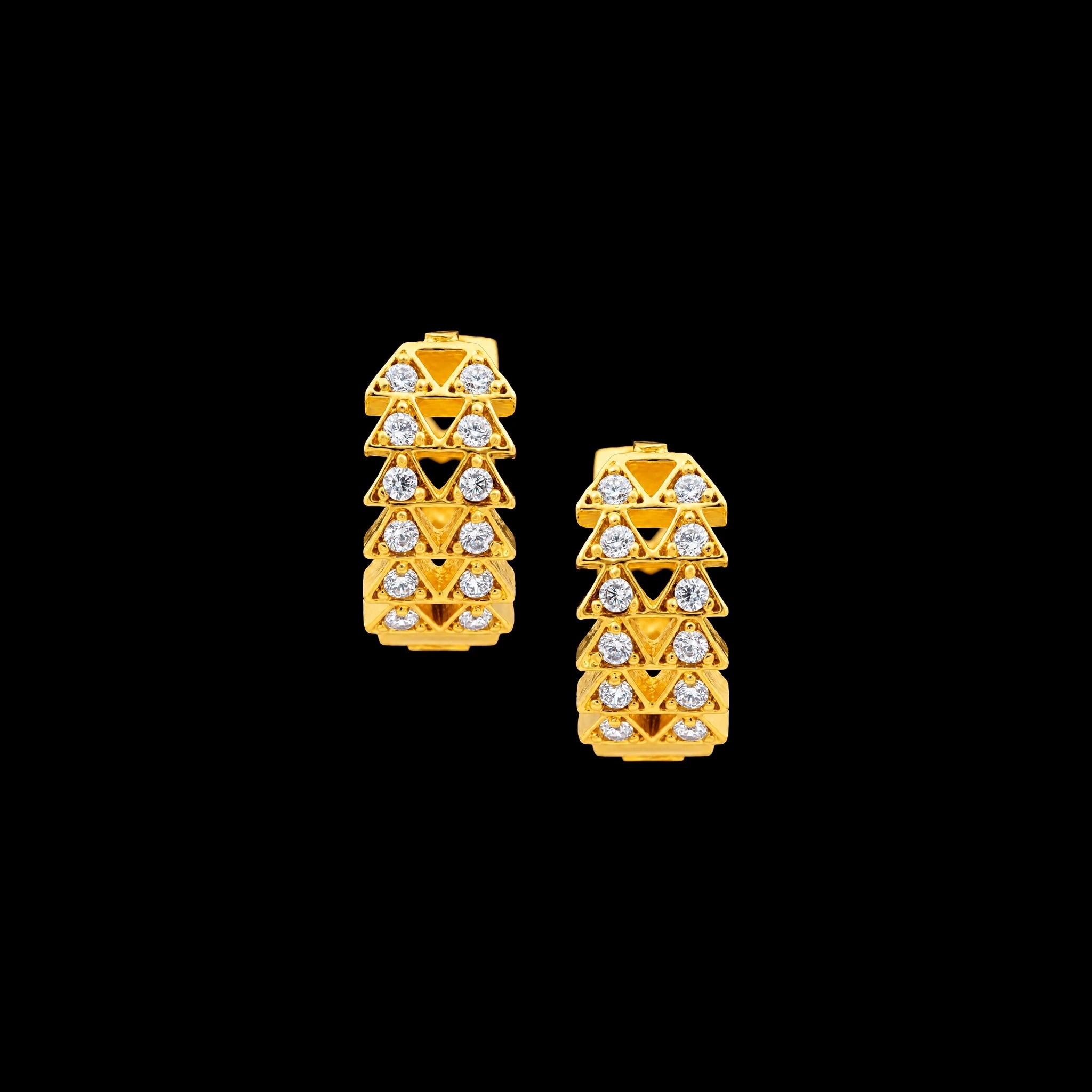 Stone Hoop Earring PSRST41W-041