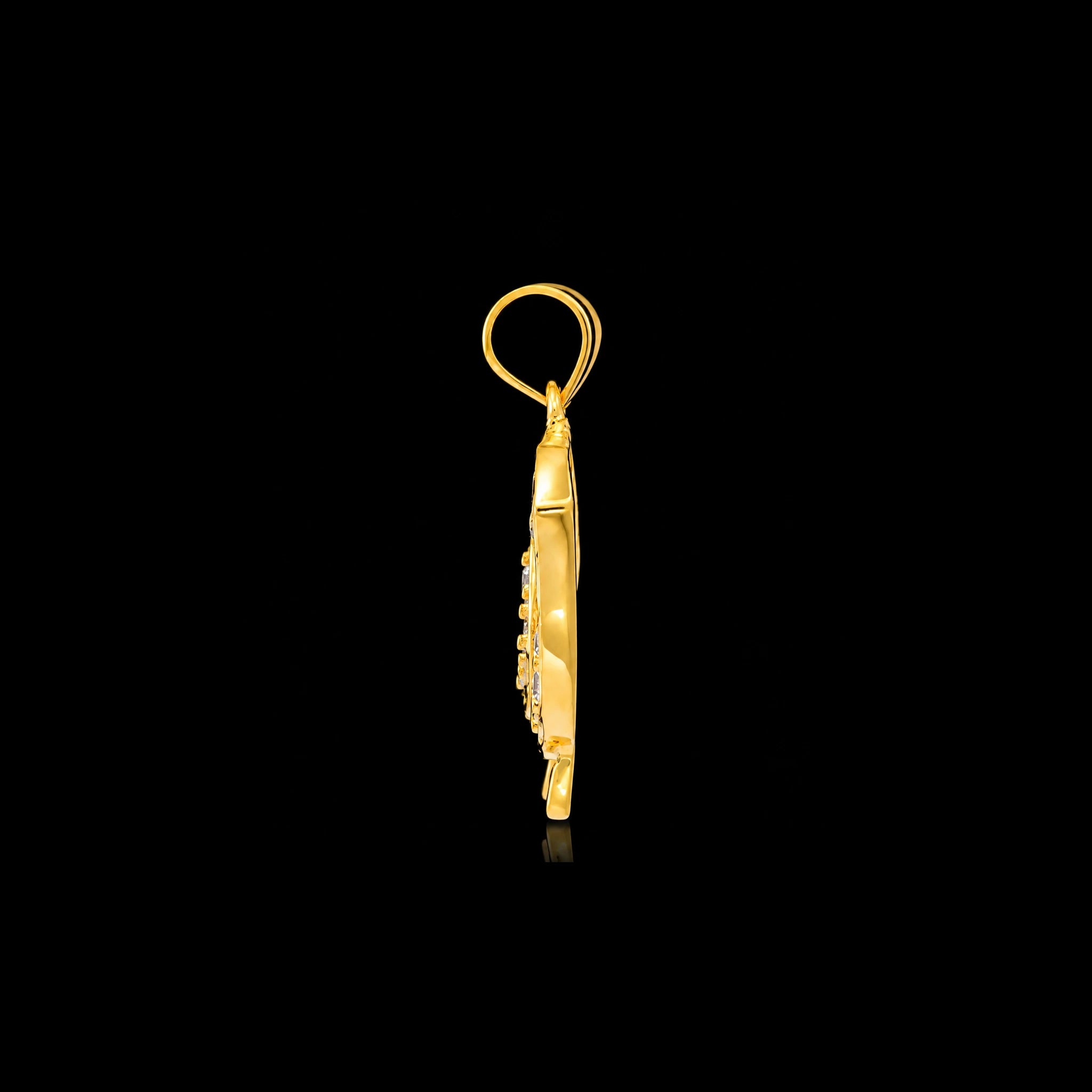 24CT Gold Layered Bird Stone Pendant PSLT20W-021