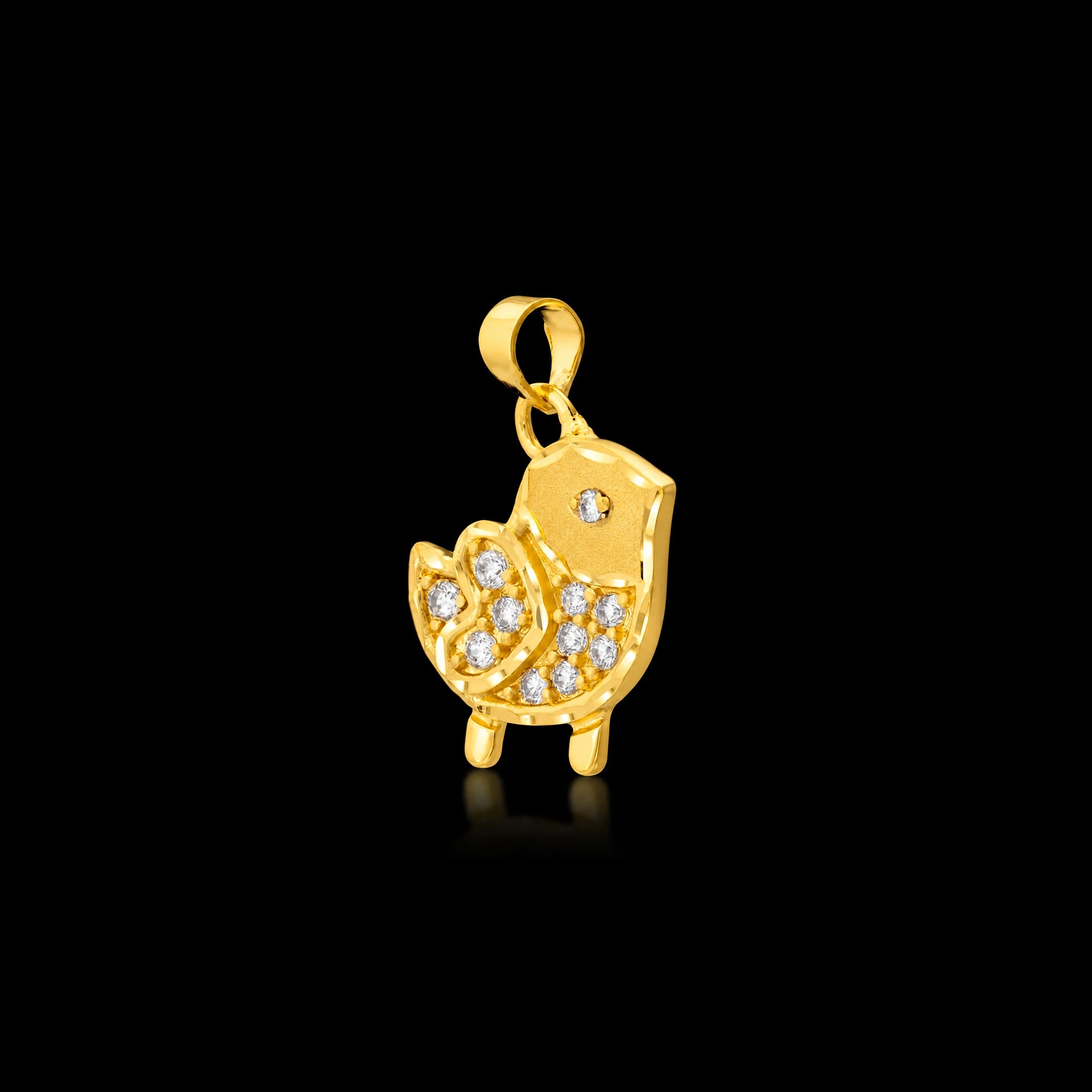 24CT Gold Layered Bird Stone Pendant PSLT20W-021