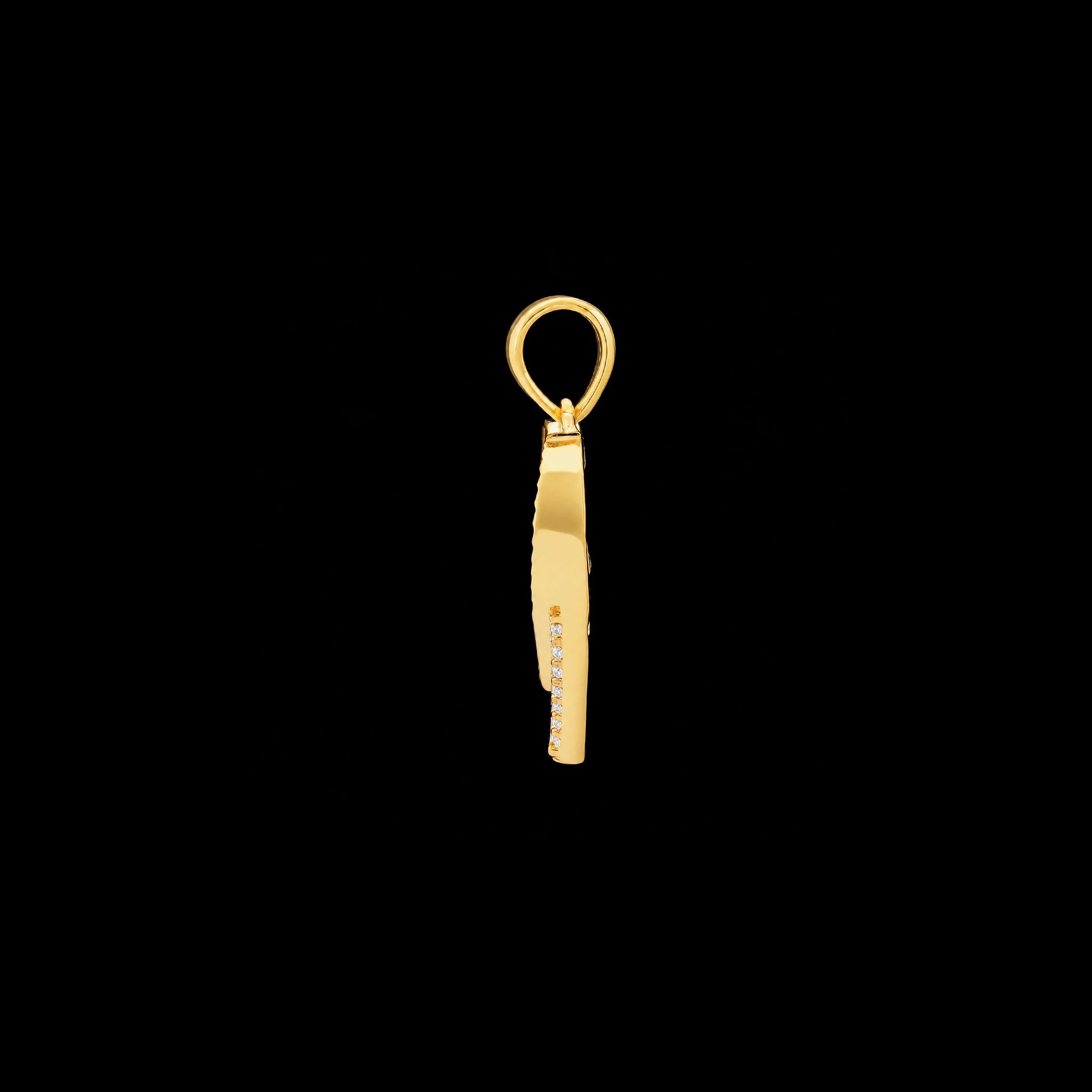 24CT Gold Layered Double Heart Pendant PSLT102W-031