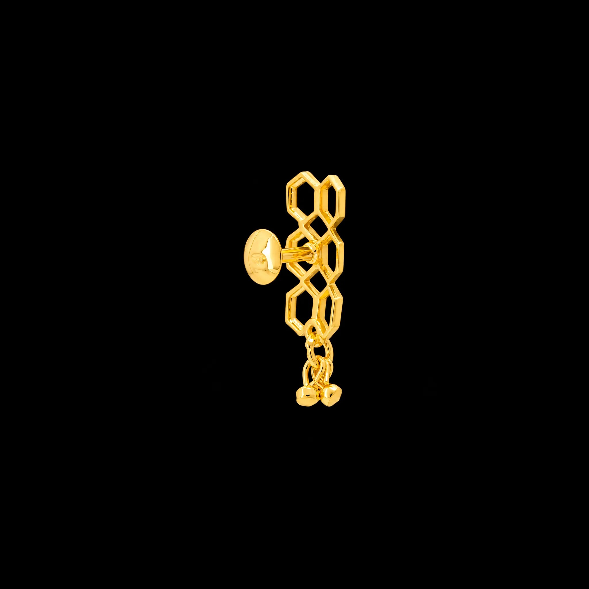 Golden Hanging Stud PGHST395-001