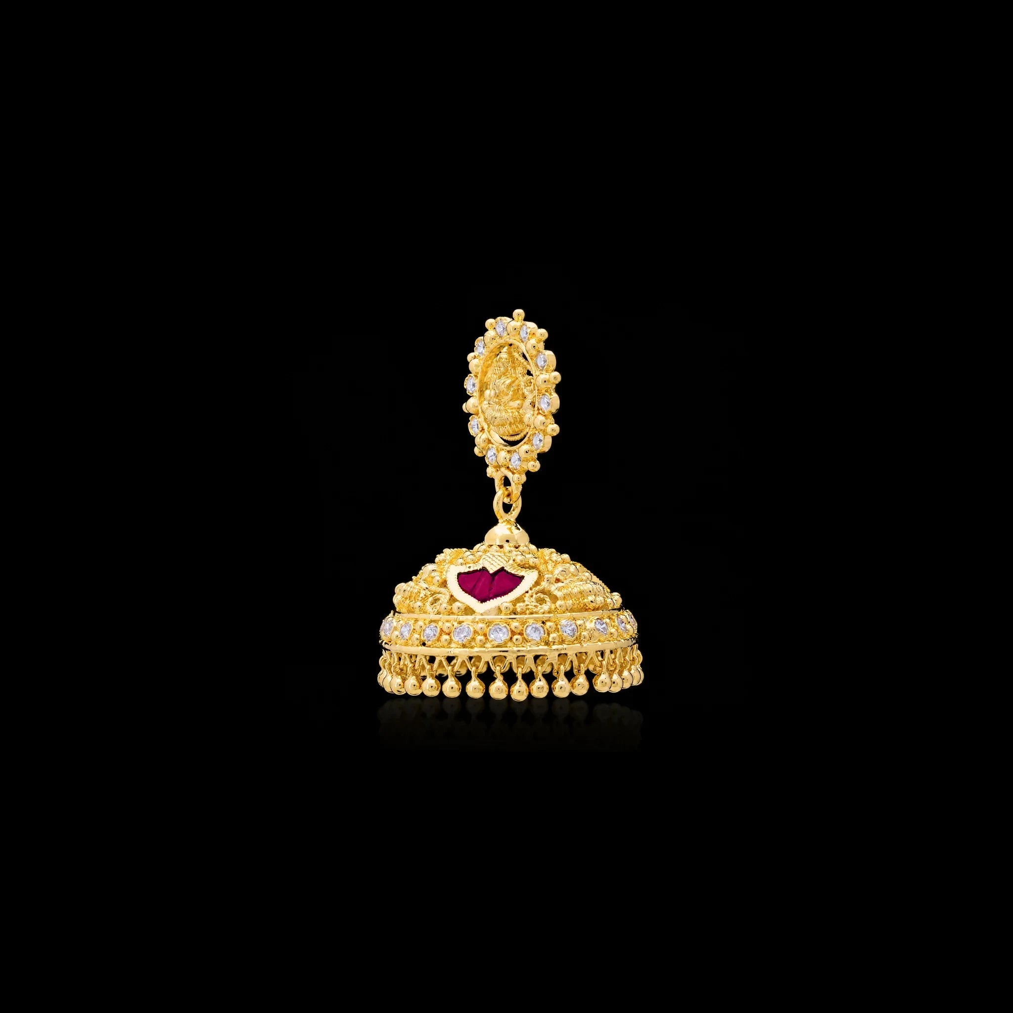Palakka Red Stone Jimika Earring PSPKJSTPX4-096