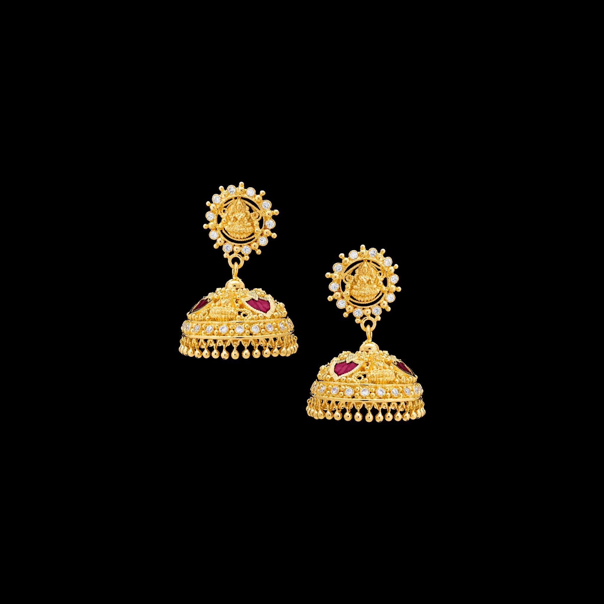 Palakka Red Stone Jimika Earring PSPKJSTPX4-096