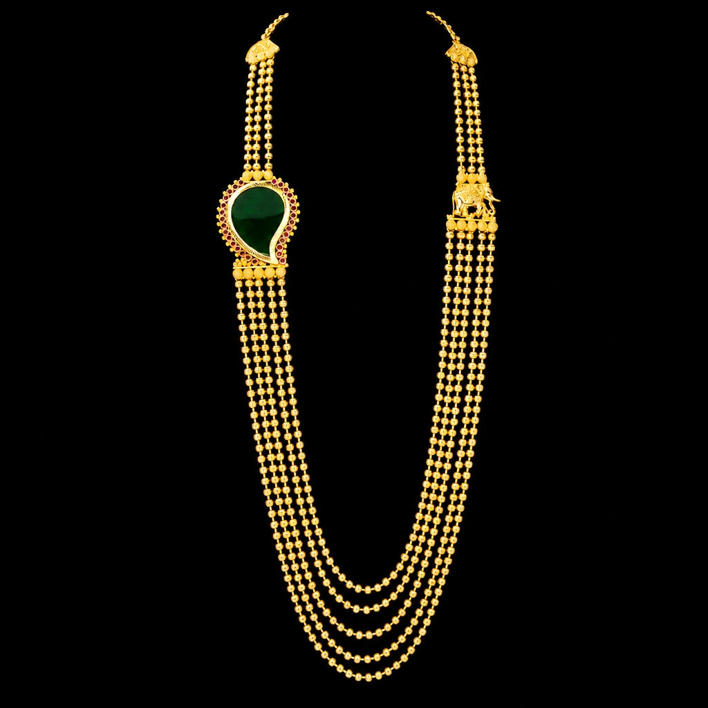 Palakka Mango Green Stone Necklace PSPKNMG8-0611