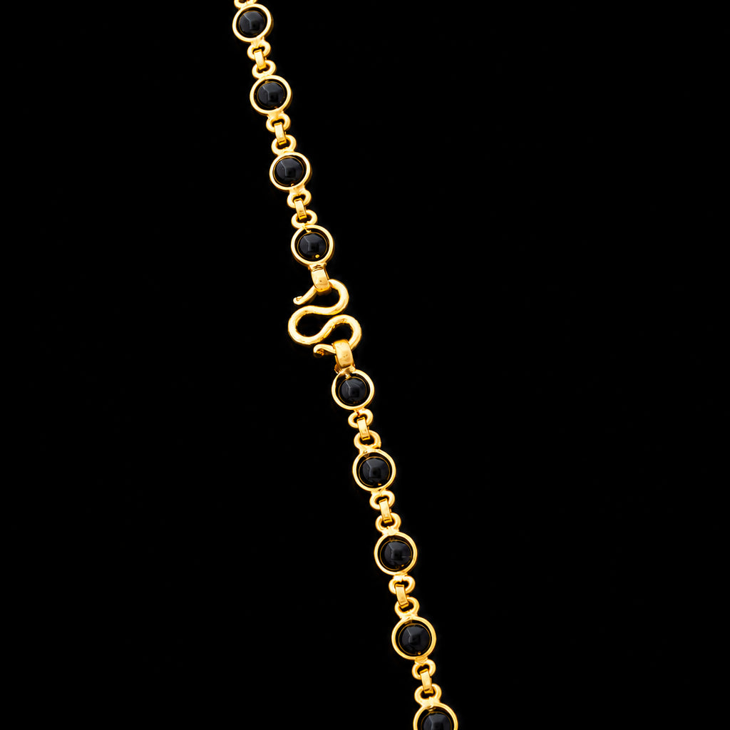 Classic Pearl Chain with Golden Bezels PSC2-036
