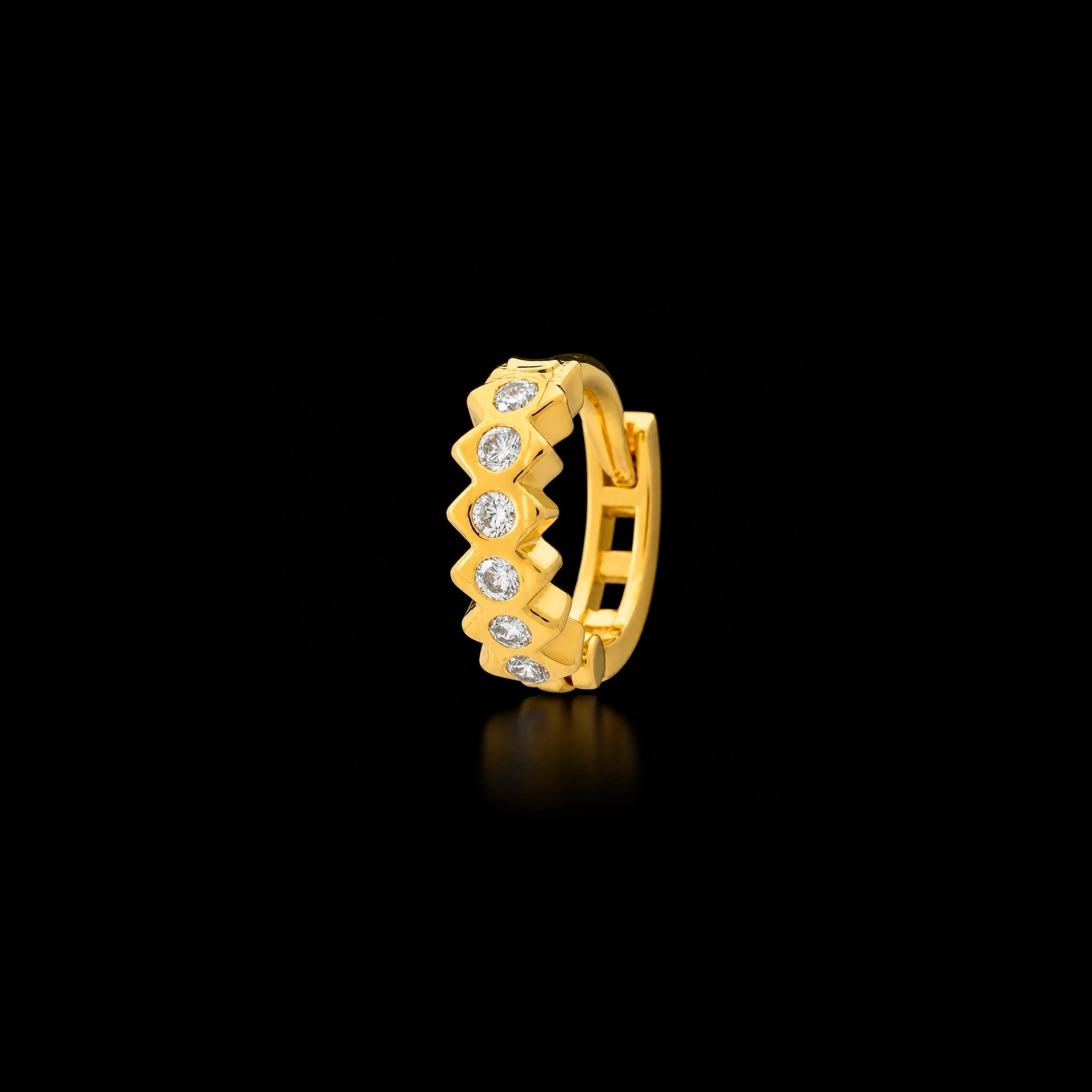 Stone Hoop Earring PSRST3W-07