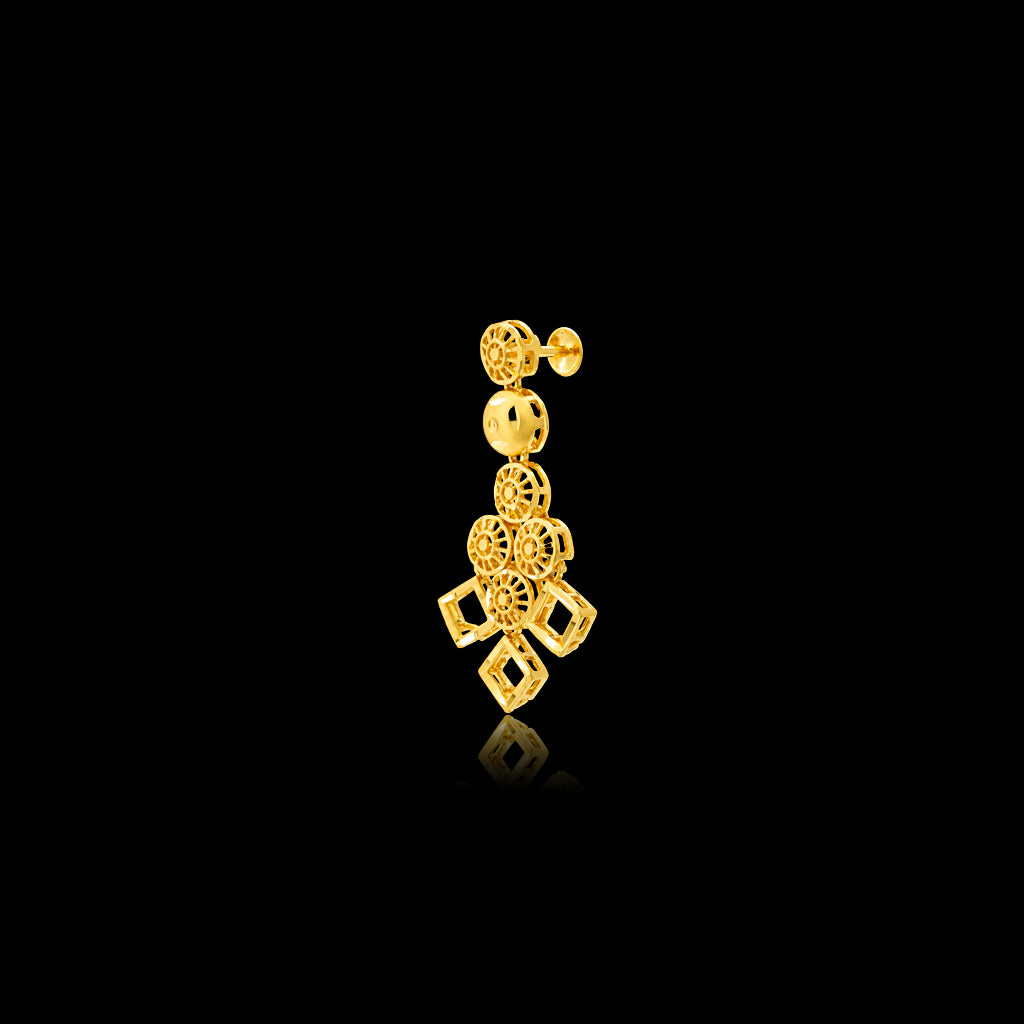 Golden Necklace Short with Golden Stud PGNS5-0301, PGHST85-061