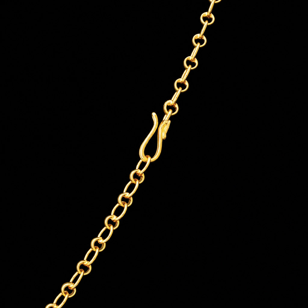 Golden Necklace Short with Golden Stud PGNS5-0301, PGHST85-061