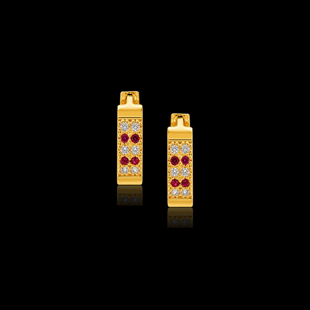 Stone Hoop earring Stud PSRST43WR-041