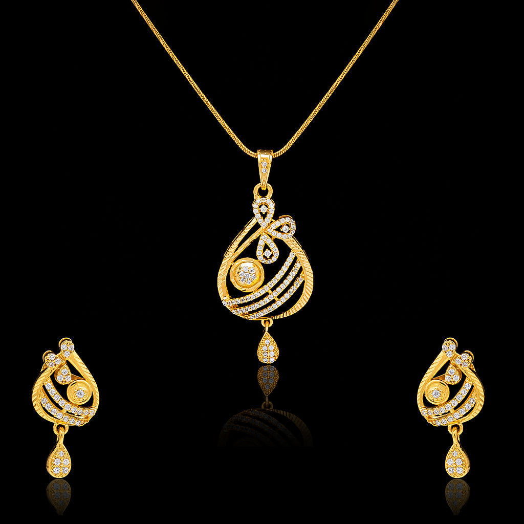 Premium Stone Pendant Set PMSHST79W-022, PMSLT16W-082