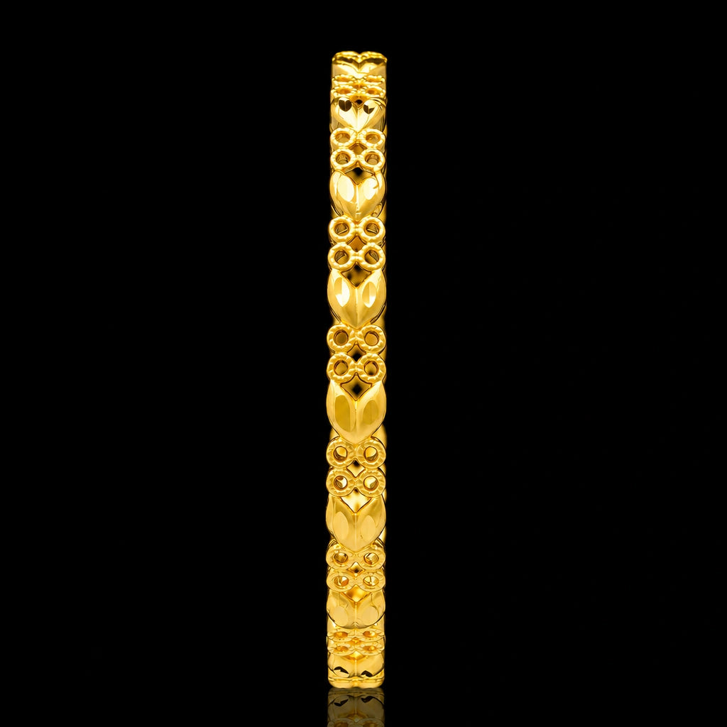 Heart Openwork Bangle Gold Layered