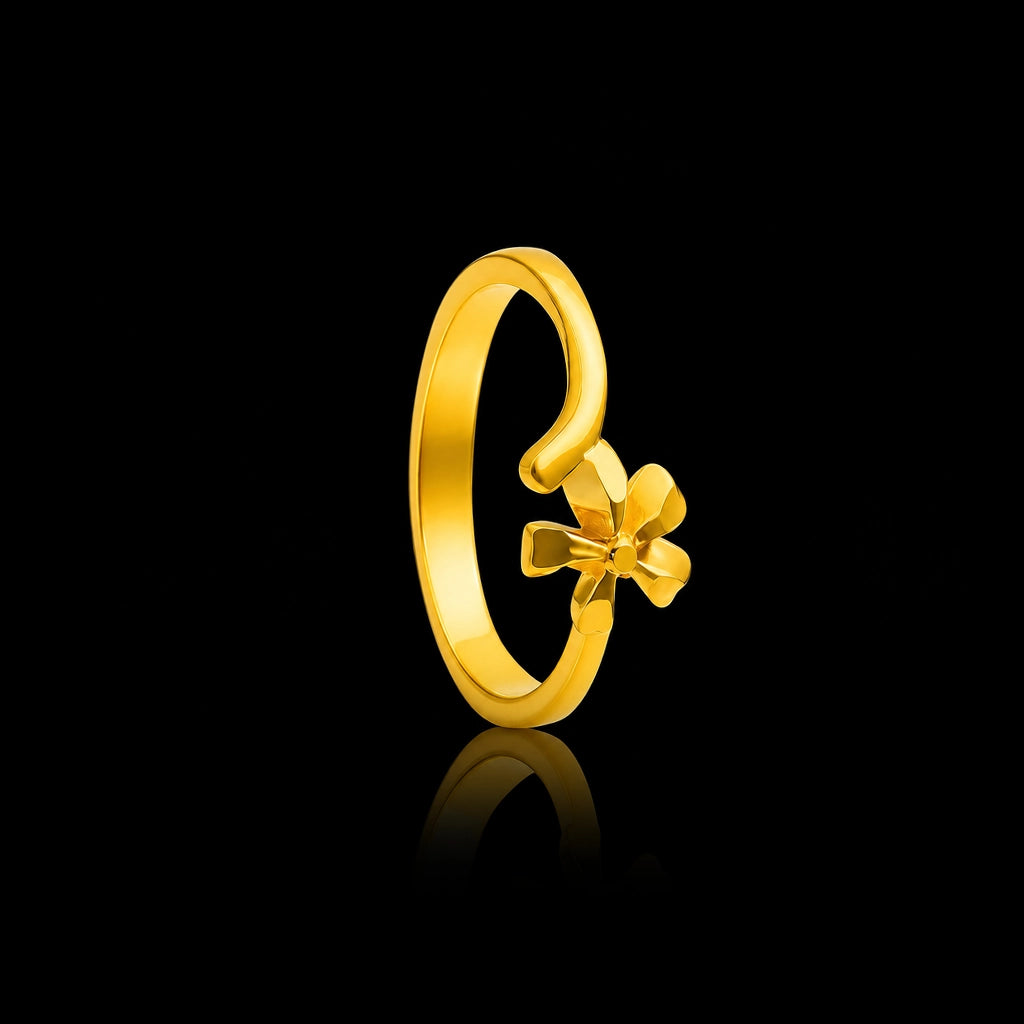 Bloom Fine Star Band Ring Gold Layered