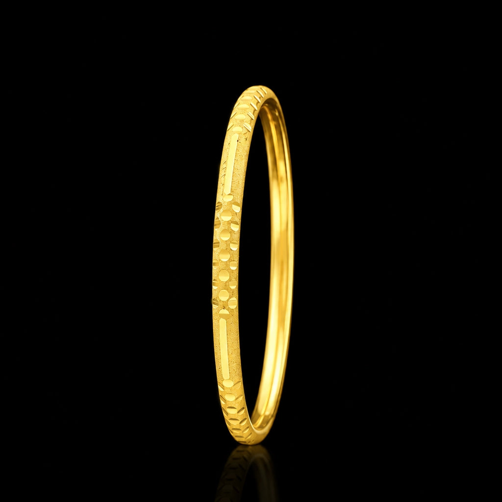 Fine Cut Women's Bangle Gold Layered