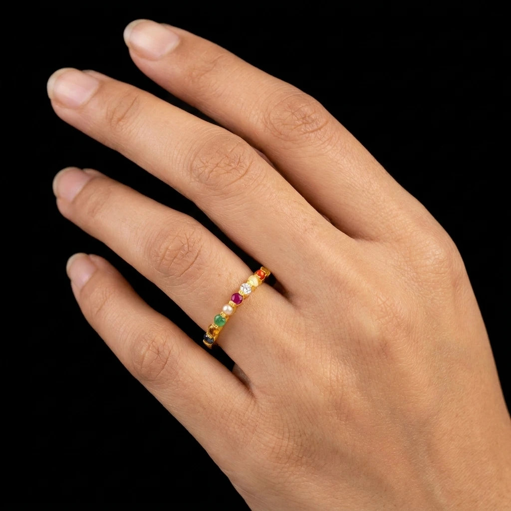 Navaratna Stone Ring PMRNNR1-003