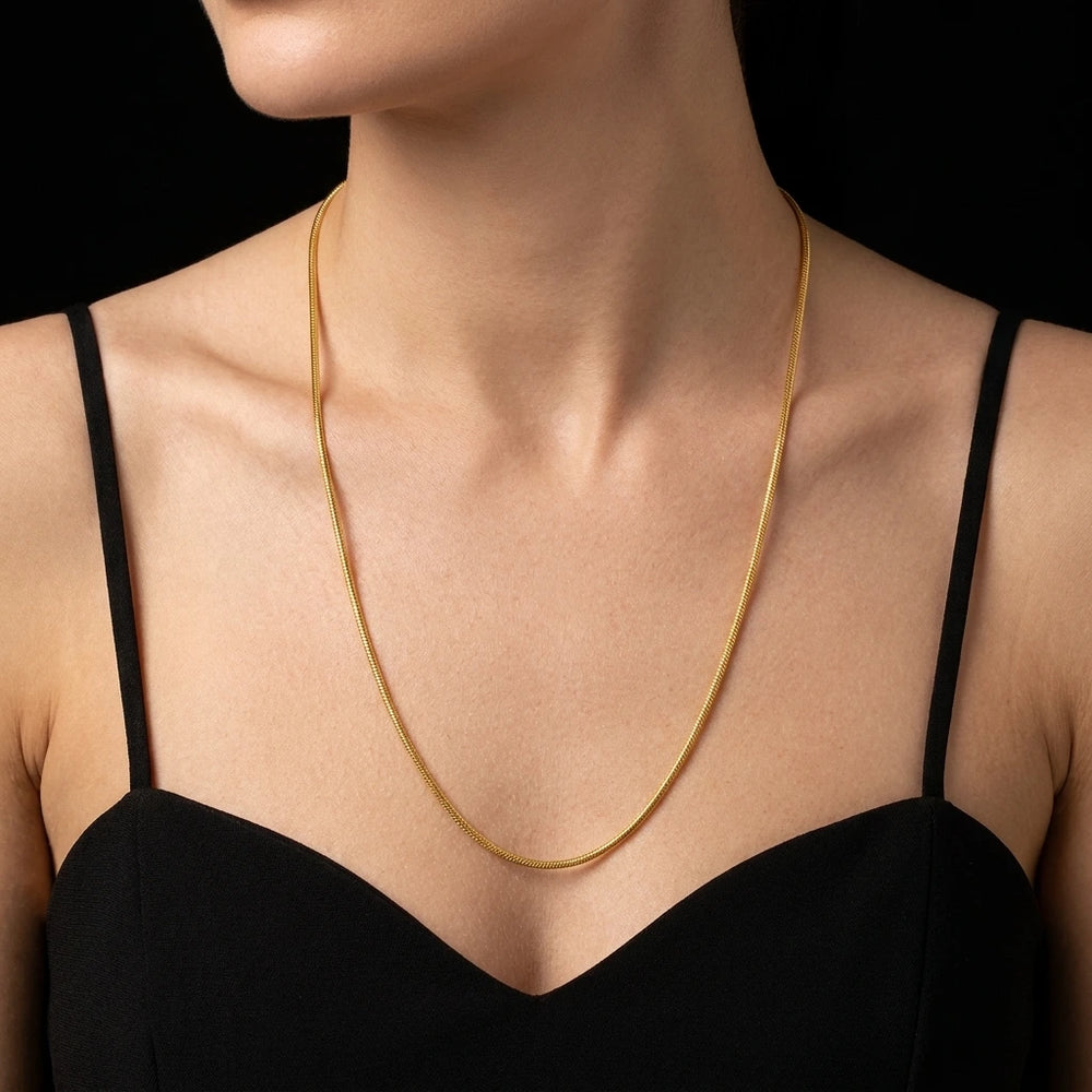 Snake Fine Line Chain Millennium Gold Layered