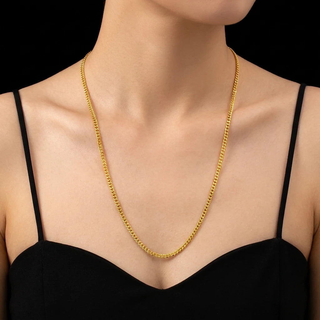 Golden Curb Millennium Chain PCM38-092