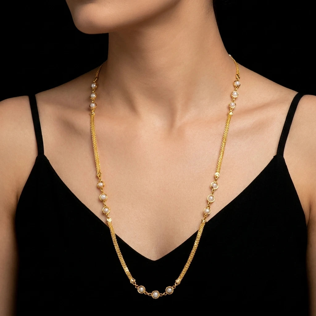 Pearl Stone Chain PSC1-095