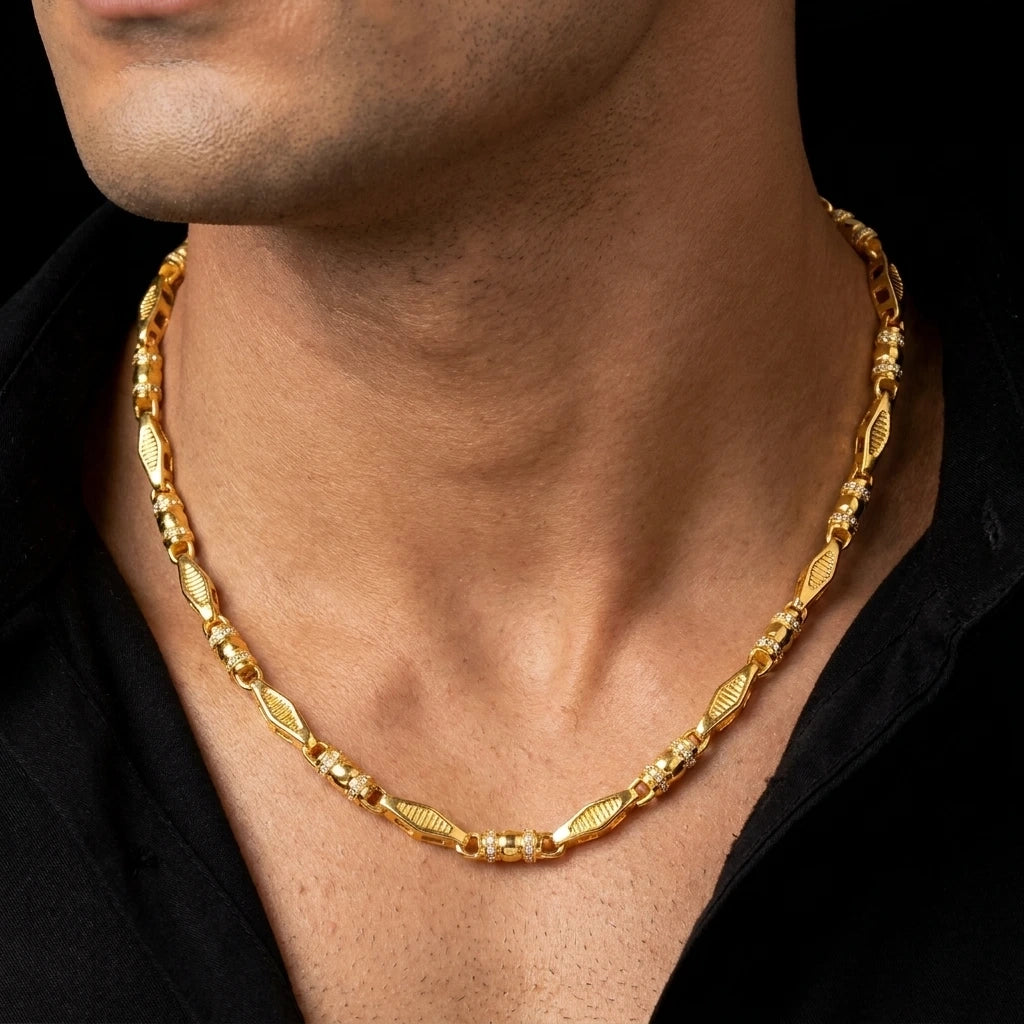 GENTS FRILL STONE CHAIN PSGCX4W-0031