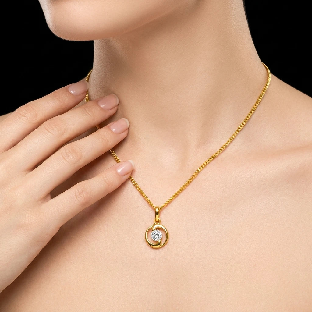 Golden Pendant PSLT138W-06