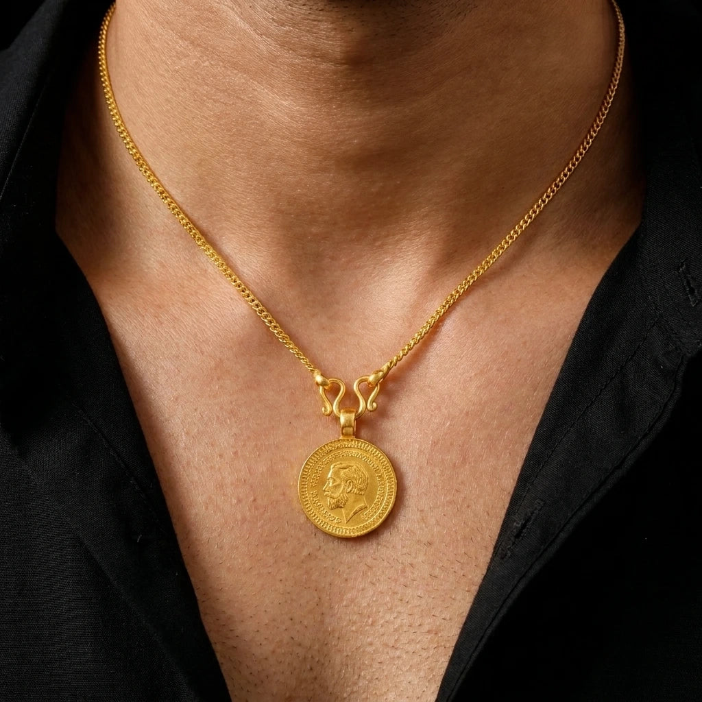 Gold Layered Coin Pendent PGLT22-06