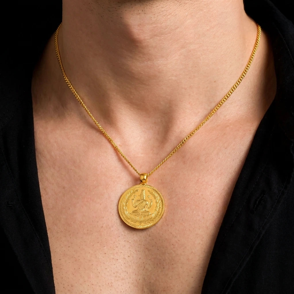 Gold Layered Coin Pendent PGLT106-09